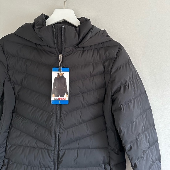 32 Degrees Heat Black Puffer Coat Size L NWT - Picture 2 of 5